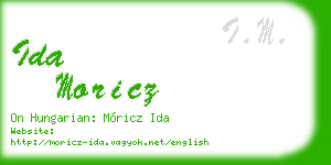 ida moricz business card